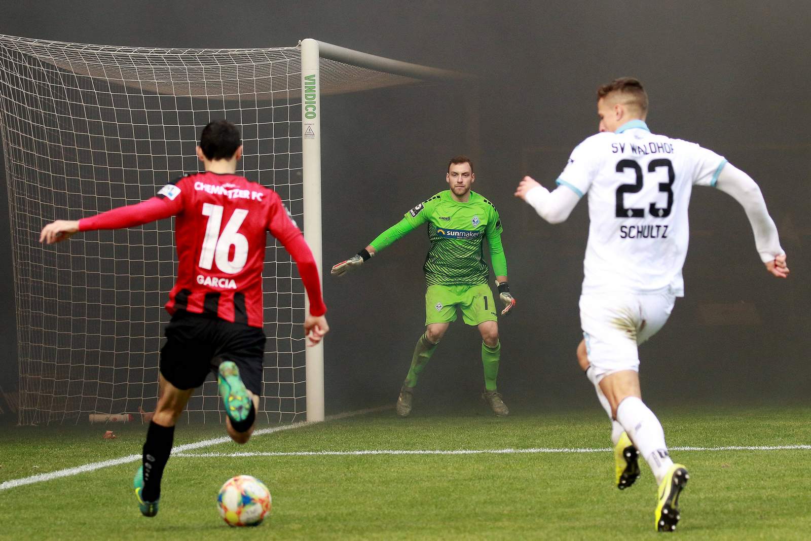 3. liga, chemnitzer fc, rafael garcia Rauch im Spiel Mannheim gegen Chemnitz.