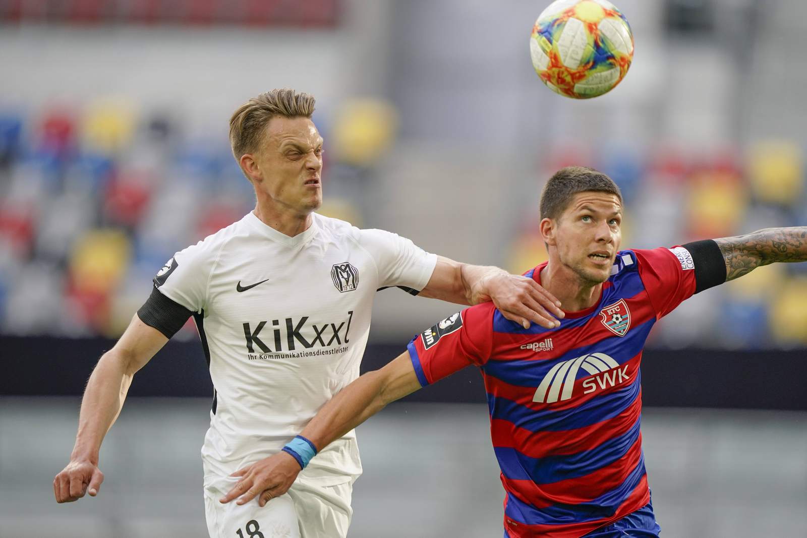 Rene Guder, SV Meppen, Christian Dorda, KFC Uerdingen, 3. Liga Rene Guder vom SV Meppen gegen Christian Dorda vom KFC Uerdingen