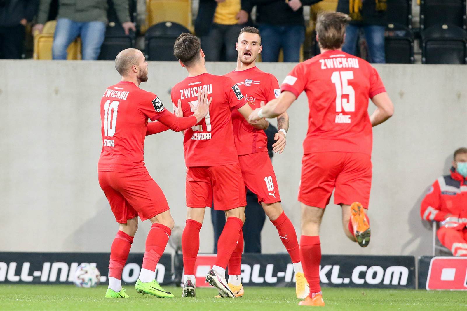 FSV Zwickau, 3. liga FSV Zwickau jubelt gegen Dynamo