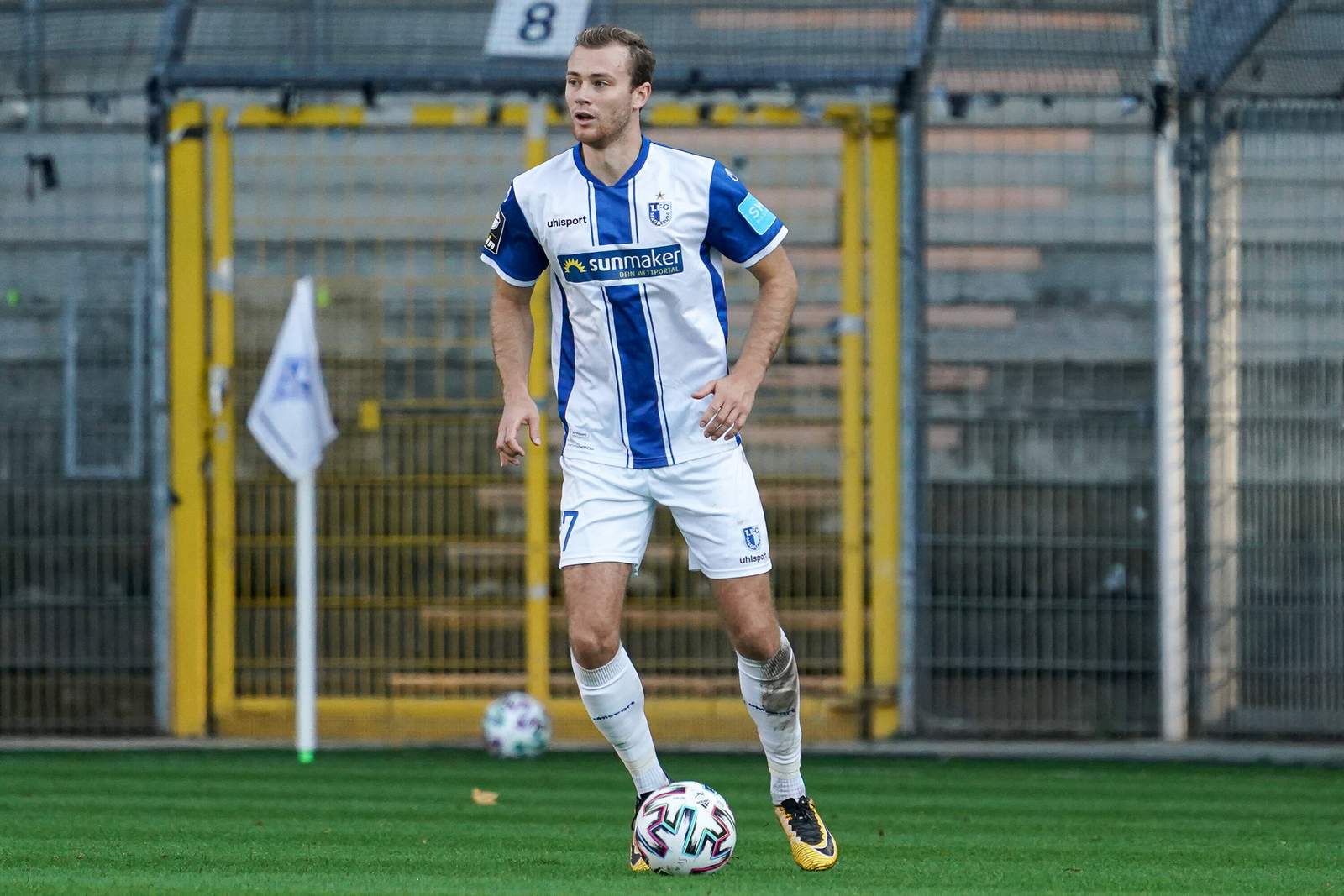 3. liga, 1. fc magdeburg, korbinian burger Korbinian Burger gegen Waldhof Mannheim.